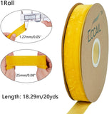 20 Yards ?¡§¡é 1 Inch Single Side Velvet Ribbon, Satin Ribbon Roll for Wedding, Gift Wrapping, Hair Bows, Flower Arranging, Home Decorating ( Yellow )