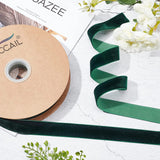 20 Yards ?¡§¡é 1 Inch Single Side Velvet Ribbon, Satin Ribbon Roll for Wedding, Gift Wrapping, Hair Bows, Flower Arranging, Home Decorating ( Dark Green )