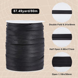 1 Roll Garment Accessories 2 inch(50mm) Satin Ribbon, Black, 25yards/roll(22.86m/roll)
