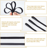 20 Yards ?¡§¡é 3/8 Inch Single Side Velvet Ribbon, Satin Ribbon Roll for Wedding, Gift Wrapping, Hair Bows, Flower Arranging, Home Decorating ( Black )