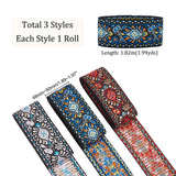 5.46M 3 Styles Ethnic Style Embroidery Polyester Ribbons