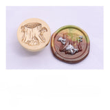 2 pc Golden Tone Wax Seal Brass Stamp Head, for Invitations, Envelopes, Gift Packing, Trunk, 25mm