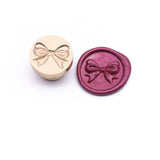 2 pc Golden Tone Wax Seal Brass Stamp Head, for Invitations, Envelopes, Gift Packing, Bowknot, 20mm