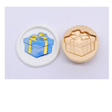 2 pc Golden Tone Wax Seal Brass Stamp Head, for Invitations, Envelopes, Gift Packing, Box, 25mm