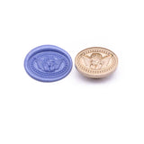 2 pc Golden Tone Wax Seal Brass Stamp Head, for Invitations, Envelopes, Gift Packing, Angel & Fairy, 30mm