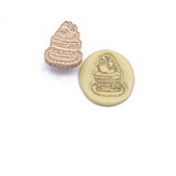2 pc Golden Tone Wax Seal Brass Stamp Head, for Invitations, Envelopes, Gift Packing, Cake, Food, 27mm