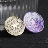 2 pc Golden Tone Wax Seal Alloy Stamp Head, for Invitations, Envelopes, Gift Packing, Star, 16~30x18~30mm