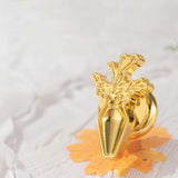 3 pc Golden Tone Wax Seal Alloy Stamp Head, for Invitations, Envelopes, Gift Packing, Vase, 30x17mm