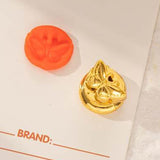 3 pc Golden Tone Wax Seal Alloy Stamp Head, for Invitations, Envelopes, Gift Packing, Butterfly, 15x9mm