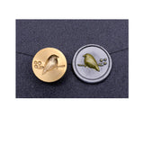 2 pc Golden Tone Wax Seal Brass Stamp Head, for Invitations, Envelopes, Gift Packing, Bird, 20mm