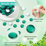 Globleland 60Pcs Self-Adhesive Acrylic Rhinestone Stickers, for DIY Decoration and Crafts, Faceted, Half Round, Blue Zircon, 20x5.5mm