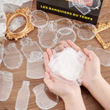 Globleland 4 Bags 4 Styles PET Adhesive Waterproof Stickers Set, Transparent Bottle Decorative Stickers for DIY Scrapbook, Mixed Shapes, Clear, Bottle Pattern, 71~95x33.5~66x0.1mm, about 30pcs/bag, 1 bag/style