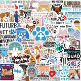 Globleland Veterinary Theme PVC Plastic Sticker Labels, Waterproof Decals for Suitcase, Skateboard, Refrigerator, Helmet, Mobile Phone Shell, Word, 30~60mm, 50pcs/set