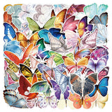 Globleland Waterproof Self Adhesive Stamping Stickers Sets, DIY Hand Account Photo Album Decoration Sticker, Butterfly Pattern, 40~80mm, 50 style, 1pc/style, 50pcs/set