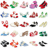 Globleland PVC Self-adhesive High-heeled Shoes Stickers, Waterproof Decals for Suitcase, Skateboard, Refrigerator, Helmet, Mobile Phone Shell, Shoes Pattern, 55~85mm, 50pcs/bag