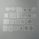 Globleland PET Waterproof Decoration Stickers, Self Adhesive Decals for Scrapbooking, DIY Craft, Geometric Pattern, 59~75x17~75x0.2mm, 30pcs/bag