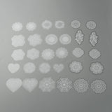 Globleland PET Waterproof Decoration Stickers, Self Adhesive Decals for Scrapbooking, DIY Craft, Flower Pattern, 46~84x44~64x0.2mm, 30pcs/bag