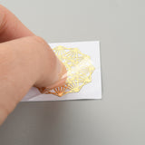 Globleland Chakra Hollow Metal Stickers, Brass Self-Adhesive Decals for DIY Scrapbooking, Resin Crafts Phone & Water Bottle Decoration, Golden, Flower Pattern, 30x30x0.2mm