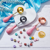 3 Pieces Pink Handle Sealing Wax Melting Spoon
