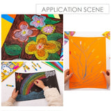 Globleland Colorful Painting Sandpaper, Graffiti Pad, Oil Painting Paper, Crayon Scrawling sandpaper, For Child Creativity Painting, Black, 29~29.5x21x0.3cm, 10 sheets/bag