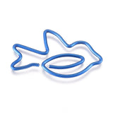 Bird Shape Iron Paperclips, Cute Paper Clips, Funny Bookmark Marking Clips, Blue, 19x33x1mm