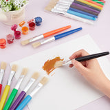 Globleland Bristle Paint Brush, Plastic Handle, Colorful, 5-7/8 inch(14.8cm), 10pcs/box