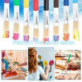 Globleland Bristle Paint Brush, Plastic Handle, Colorful, 5-7/8 inch(14.8cm), 10pcs/box
