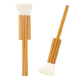 Globleland 2Pcs 2 Style 3 Joint & 4 Joint Bamboo Watercolor Wool Hair Brush, Art Painting Brush, Goldenrod, 23~23.5x2.7~3.55x1.2~12.5cm, 1pc/style