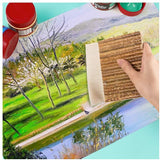 Globleland Bamboo Handle Soft Brush, Wool Brush Latex Paint Brush, for Professional Results On Walls, Cabinets, Doors, Decks, Touch Ups, BurlyWood, 3pcs/set