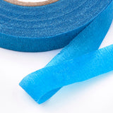 Globleland Wrinkled Paper Roll, For Party Decoration, Dodger Blue, 12mm, about 30yards/roll, 12rolls/group