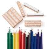 Globleland Painting & Drawing Supplies, Colored Pencils and Wooden Stamps, Mixed Color, 177x7mm