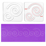 Acrylic Earring Handwork Template, Card Leather Cutting Stencils, Square, Clear, Mixed Patterns, 152x152x4mm, 4 styles, 1pc/style, 4pcs/set