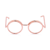 Glasses Iron Paperclips, Cute Paper Clips, Funny Bookmark Marking Clips, Rose Gold, 1.4x3.6x0.2cm