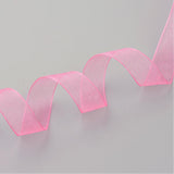 1 Group Sheer Organza Ribbon, Wide Ribbon for Wedding Decorative, Pearl Pink, 3/4 inch(20mm), 25yards(22.86m)