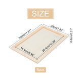 Globleland Wood Painting Canvas Panels, Blank Drawing Boards, for Oil & Acrylic Painting, Rectangle, BurlyWood, 30x20x0.8cm, Inner Diameter: 26.4x16.4cm