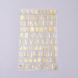 Globleland Waterproof Plastic Decorations Stickers, DIY Handmade Scrapbook Photo Albums, Alphabet Letter A~Z & Lowercase Letter a~z, Light Khaki, 25.5x15.3x0.04cm