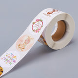 Globleland Self-Adhesive Paper Stickers, for Mother's Day, Decorative Presents, Round, Colorful, 38mm, 500pcs/roll