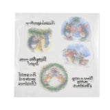 Globleland Christmas Plastic Stamps, for DIY Scrapbooking, Photo Album Decorative, Cards Making, Stamp Sheets, Colorful, 16x16x0.3cm