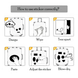 Globleland 50Pcs Cartoon Mushroom Paper Sticker Label Set, Adhesive Label Stickers, for Suitcase & Skateboard & Refigerator Decor, Pink, 56~74x29~62x0.3mm