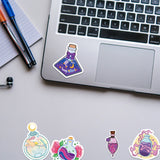 Globleland Cartoon Magic Potion Paper Stickers Set, Adhesive Label Stickers, for Water Bottles, Laptop, Luggage, Cup, Computer, Mobile Phone, Skateboard, Guitar Stickers, Mixed Color, 50~75x40~55x0.3mm, 50pcs/bag