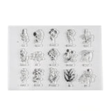 Globleland Silicone Stamps, for DIY Scrapbooking, Photo Album Decorative, Cards Making, Stamp Sheets, Plants Pattern, 113x146x3mm