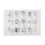 Globleland Silicone Stamps, for DIY Scrapbooking, Photo Album Decorative, Cards Making, Stamp Sheets, Plants Pattern, 113x146x3mm