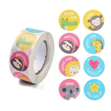Globleland Reward Stickers, Round Animal Encouragement Stickers for Kids , Animal Pattern, 6.5x2.8cm