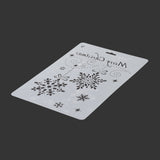 Globleland Creative Christmas Plastic Drawing Stencil, Hollow Hand Accounts Ruler Templat, For DIY Scrapbooking, White, 25.9x17.2cm