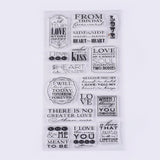 Globleland Silicone Stamps, for DIY Scrapbooking, Photo Album Decorative, Cards Making, Clear, 14~52x10~62mm