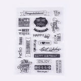 Globleland Silicone Stamps, for DIY Scrapbooking, Photo Album Decorative, Cards Making, Clear, 7~33x17~69mm