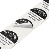 Globleland Adorable Warning Paper Stickers, Self Adhesive Roll Sticker Labels, for Gift Boxes, Flat Round with Opening This Package Will Cause Extreme Happiness, Black, 3.8cm, about 500pcs/roll