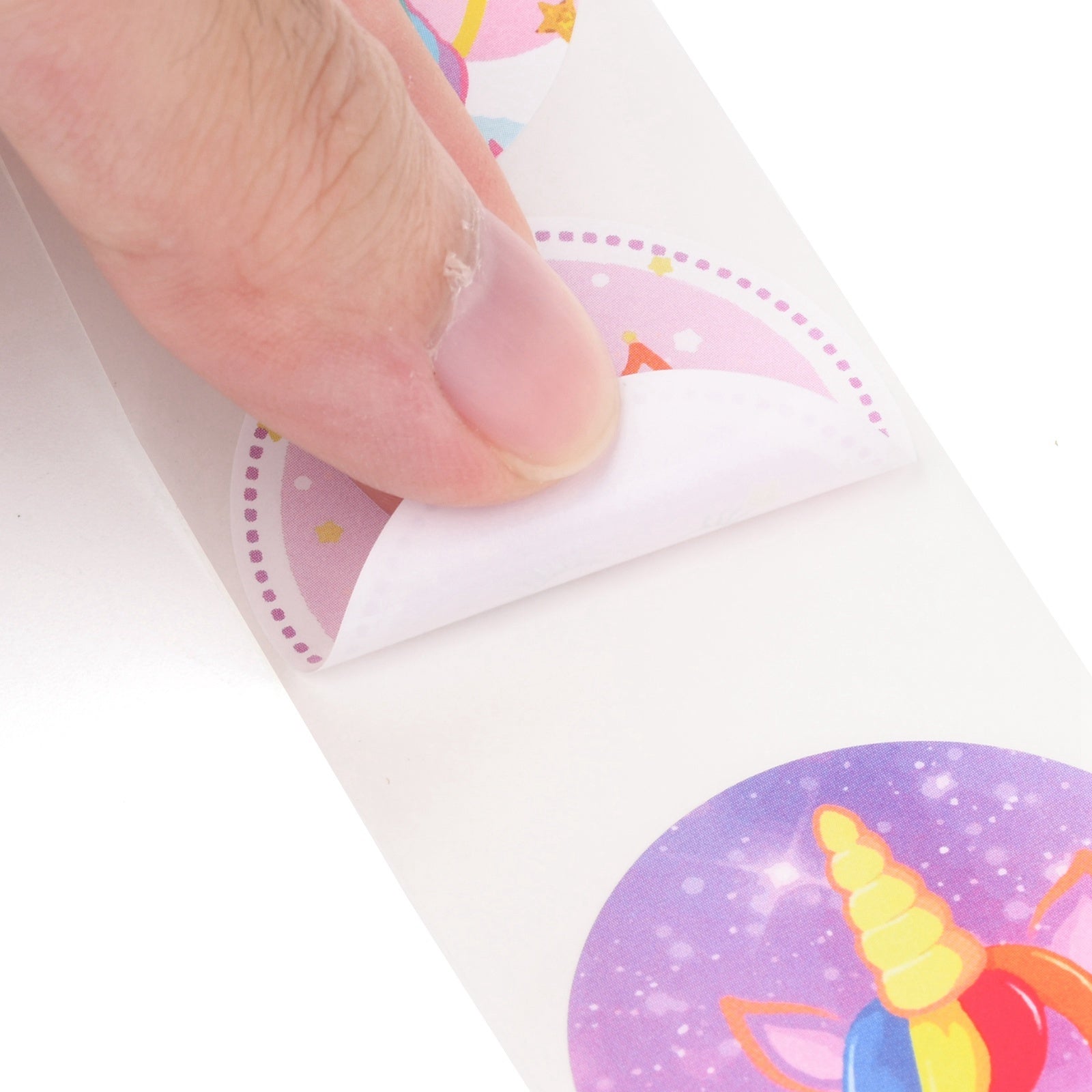 Globleland 8 Styles Unicorn Paper Stickers, Self Adhesive Roll Sticker Labels, for Envelopes, Bubble Mailers and Bags, Flat Round, Horse Pattern, 2.5cm, about 500pcs/rollm
