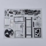 Globleland Plastic Stamps, for DIY Scrapbooking, Photo Album Decorative, Cards Making, Stamp Sheets, Travel Themed, 180x130~145x3mm