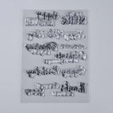 Globleland Plastic Stamps, for DIY Scrapbooking, Photo Album Decorative, Cards Making, Stamp Sheets, Word, 149~151x100x3mm